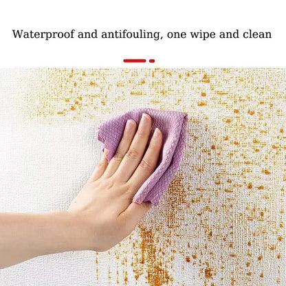 Panel Ścienny 50cm Samoprzylepny 3D Len PVC - Wodoodporny Dźwiękoszczelny