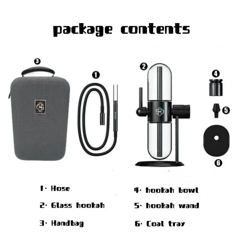 Fajka Grawitacyjna 11.4″ Metal - Podwójna Hookah Shisha z Torbą