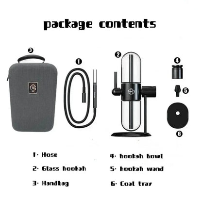 Fajka Grawitacyjna 11.4″ Metal - Podwójna Hookah Shisha z Torbą