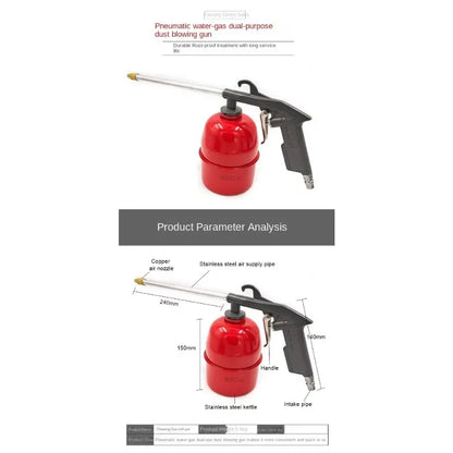 Pistolet Czyszczący Cynk - Pneumatic Car Engine Cleaning Gun Oil Channel Red Pot Gray Repair