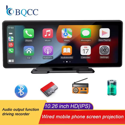 Ekran BQCC 10.26 Carplay - Portable Wireless Screen HD Rear Camera Car Radio DVR MP5 Android Auto
