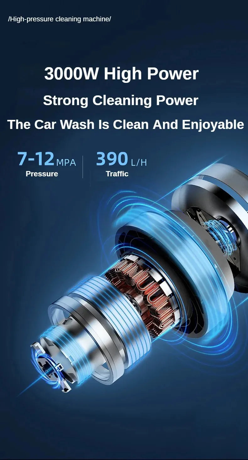 Myjka Elektryczna 3000W 220V - Powerful High Pressure Car Washer Home Floor Cleaner