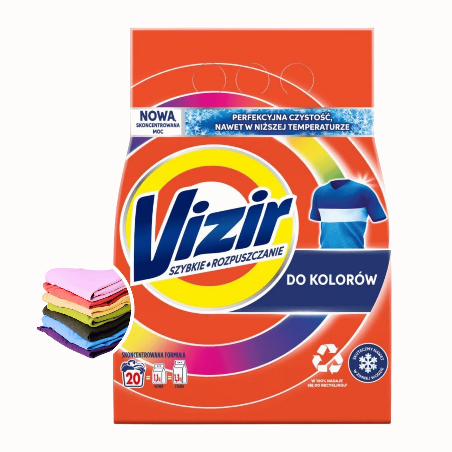 Vizir washing powder for colored fabrics 1.1 kg 20 RIGHT