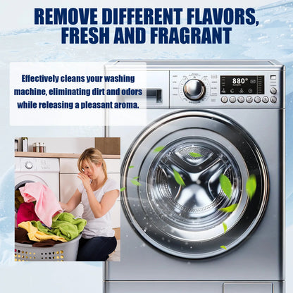 Washing Machine Cleaner Tablets - Removes Odor & Buildup in Front/Top Load Washers, Deep Cleans Drum & Pipes, Fresh Scent