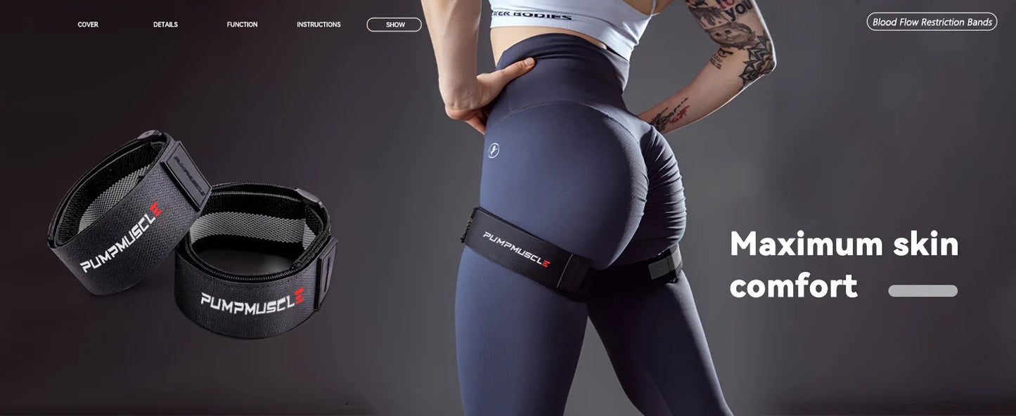 Opaski Treningowe na Nogi 2szt - Regulowane Opaski BFR do Wzrostu Mięśni