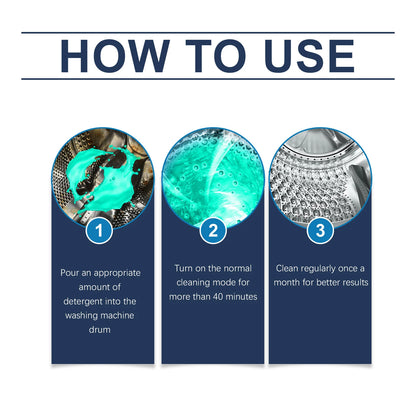 JUE FISH 100ML Washing Machine Tub Cleaner Agent Gentle on Body Clothes And Hands Eco-Friendly Cleaning Solution