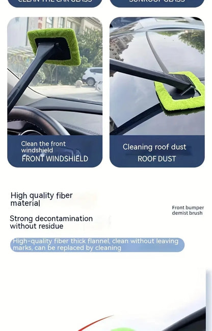 Szczotka do Czyszczenia Szyb Samochodowych - Zestaw z Gąbką i Ściągaczką