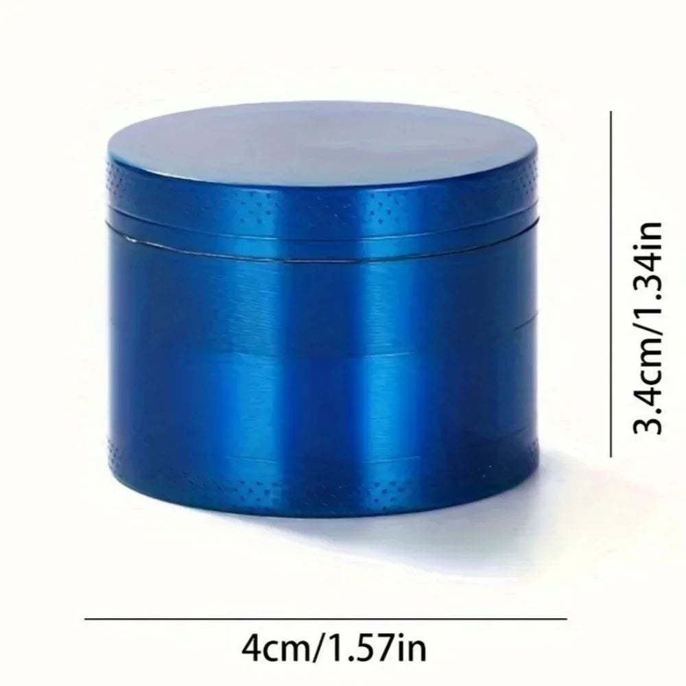 Metalowy Młynek do Ziół i Przypraw 4-Warstwowy - Ręczny Grinder 40/50mm ze Stopu Cynku