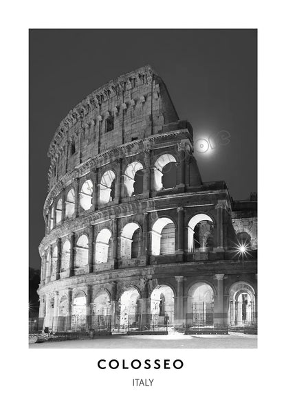 Minimalistyczny Plakat Czarno-Biały Miasta Nowy Jork Paryż Rzym - Obraz na Płótnie Dekoracja Ścienna