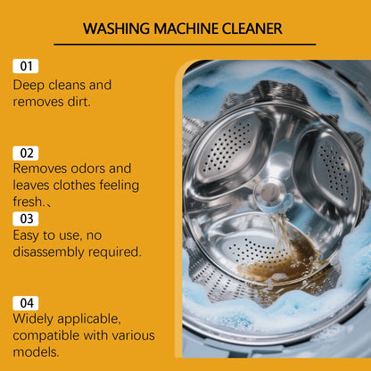 Powerful Washing Machine Cleaner Tablets - Deep Cleans, Removes Tough Stains & Limescale, Eliminates Odor & Mold