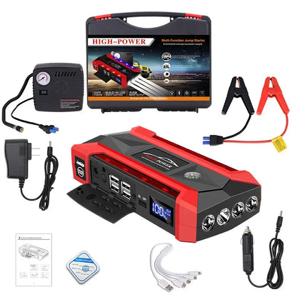 Rozrusznik 30000mAh Przenośny - Jump Starter 12V Benzyna Diesel Powerbank Awaryjny