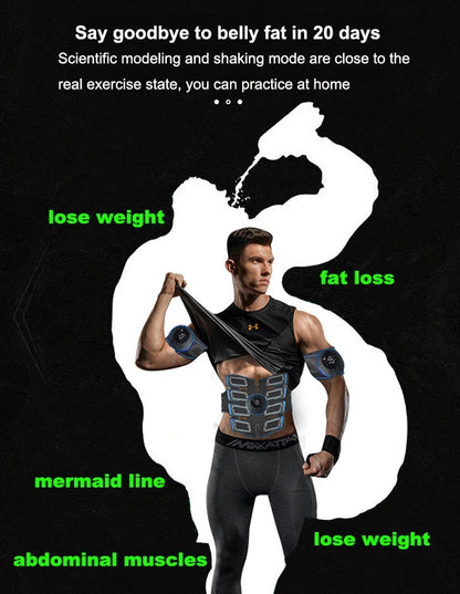 USB Rechargeable Abdominal Muscle Trainer Portable Abdominal Muscle Massager Electronic Training Belt Exercise Fitness Equipment