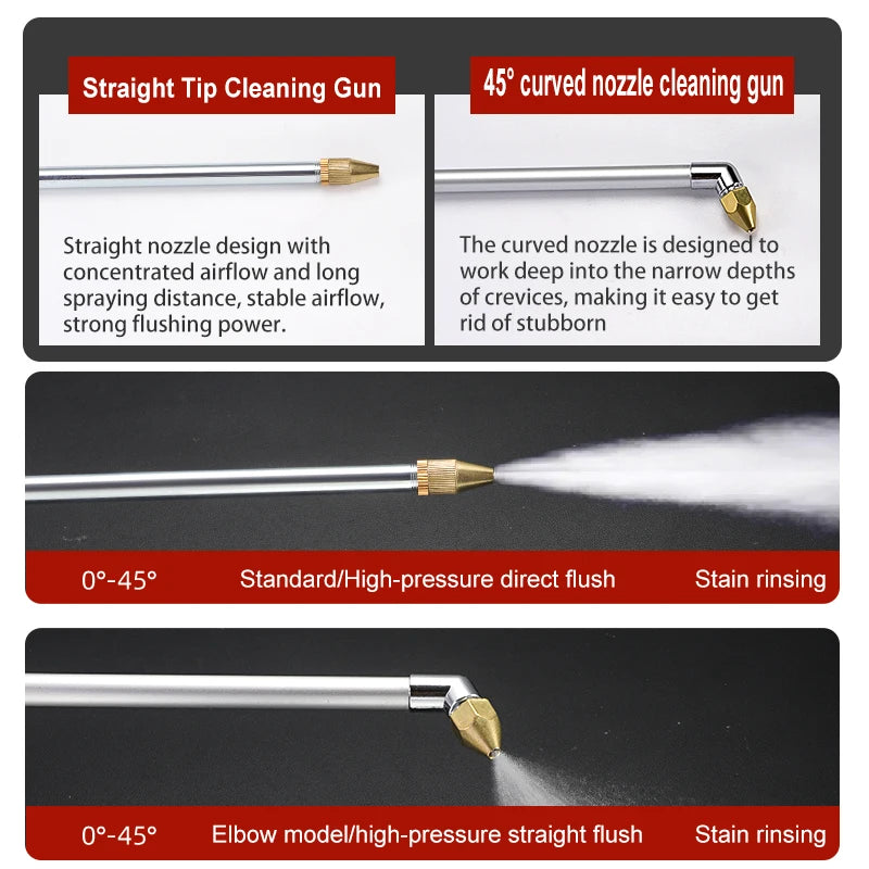 Pistolet Pneumatyczny Dual Adjustable - High-Pressure Spray Gun Car Engine Oil Dirt Water Air Dust