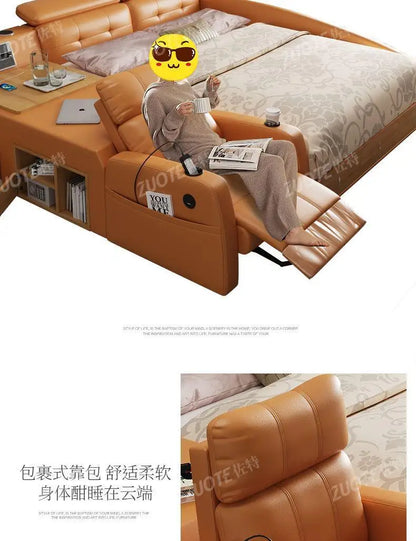 Łóżko Tatami z Projektorem 150/180x200cm - Elektryczne Smart Bed Space Capsule