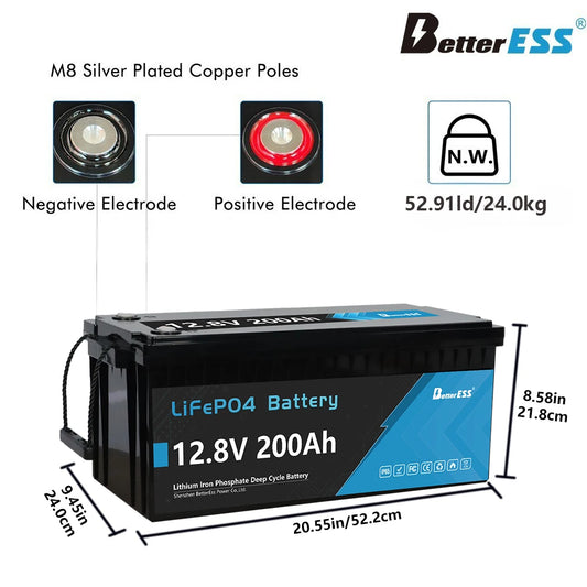 Bateria LiFePO4 12V/24V 100-400Ah - Litowa z BMS do Kamperów i Łodzi