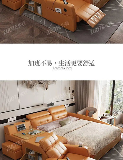 Łóżko Tatami z Projektorem 150/180x200cm - Elektryczne Smart Bed Space Capsule