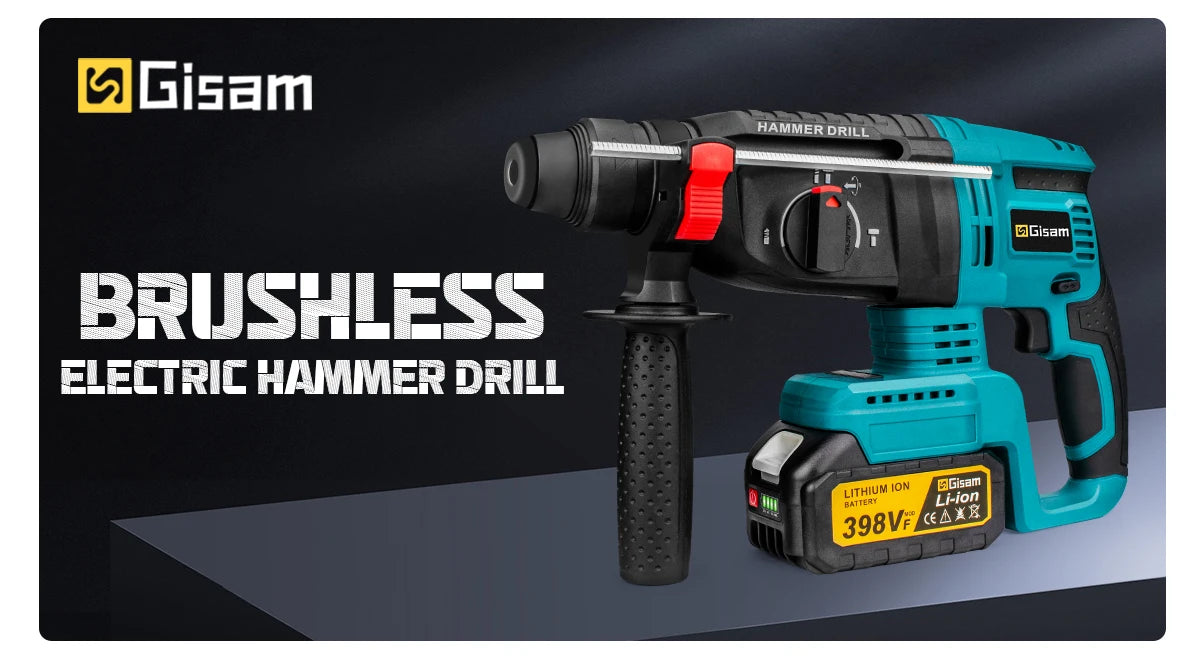 Wiertarka Udarowa Gisam 26mm Brushless - Młot Obrotowy Makita 18V Bezprzewodowa