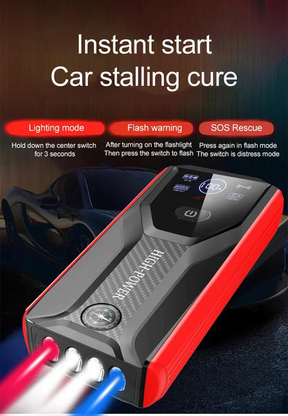 Rozrusznik Samochodowy 12V 28000mAh - Przenośna Ładowarka Powerbank