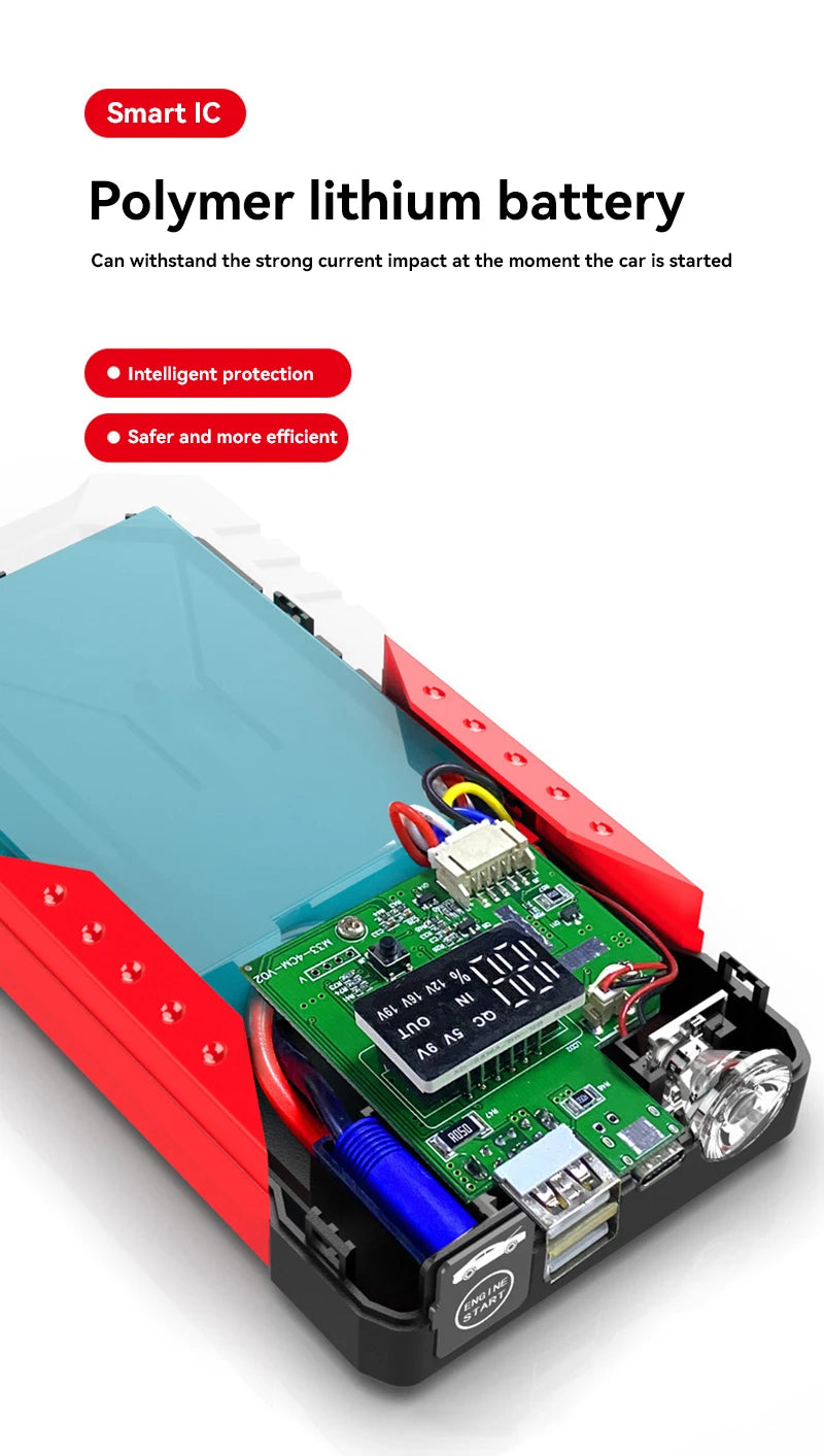 Rozrusznik Samochodowy 18800mAh - Powerbank 12V Benzyna Diesel