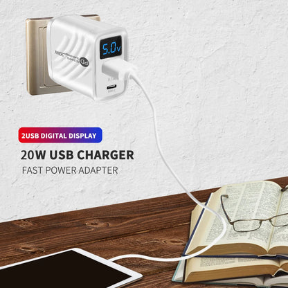 Ładowarka PD 20W USB-C z Wyświetlaczem LED - Quick Charge 3.0