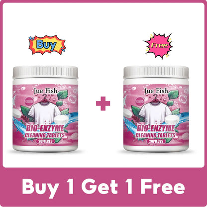 Bio-Enzyme Cleaning Tablets Clothing Oil Remover Clothes Sweat Stain Cleaner Laundry Whitener Fabric Clothes Effervescent Tablet