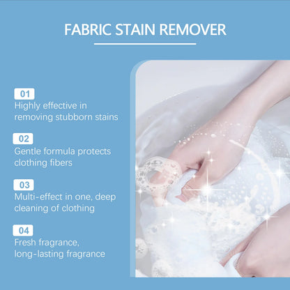 Fabric Stain Remover Clothes Rusts Coffee Stain Remover All in 1 Powerful Cloth Wash Soap Concentrated Fresher Laundry Detergent