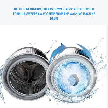 Washer Machine Cleaner Tablets 48 Pieces Safe Stain Remover Washing Machine Descaler For Odor Grime Scale Buildup Home Bathroom