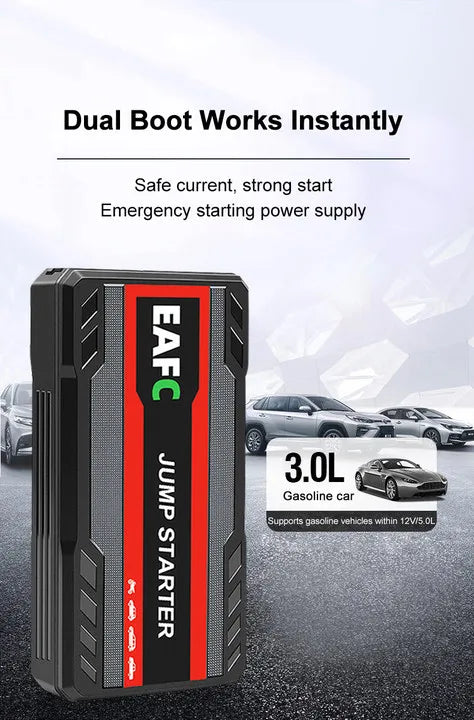 Rozrusznik Samochodowy EAFC 600A-2000A - Jump Starter Powerbank 12V Booster