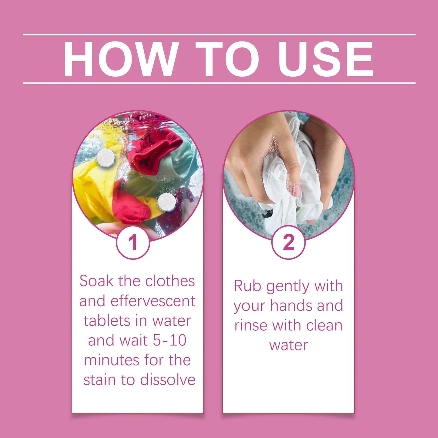 Bio-Enzyme Cleaning Tablets Clothing Oil Remover Clothes Sweat Stain Cleaner Laundry Whitener Fabric Clothes Effervescent Tablet