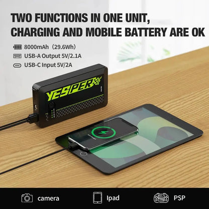 YESPER Rozrusznik Samochodowy 1200A - Mini Przenośny Booster do Uruchamiania Auta