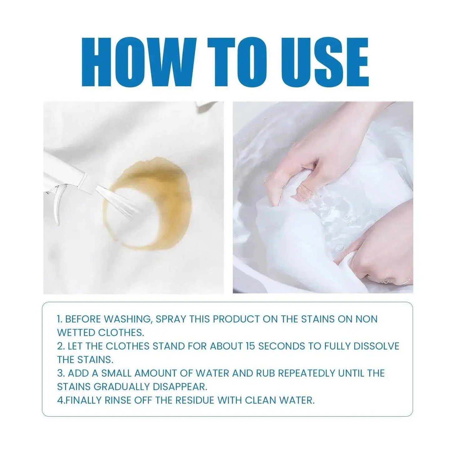 Clothes Cleaner; Laundry Detergent For Removing Stubborn Oil Stains, And Yellowing; Dry Cleaning Agent