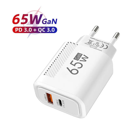 Ładowarka 65W GaN USB Type-C PD 33W - Szybkie Ładowanie QC3.0