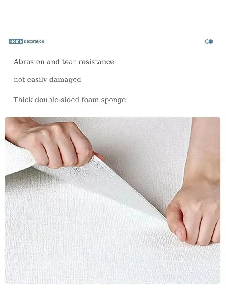 Panel Ścienny 50cm Samoprzylepny 3D Len PVC - Wodoodporny Dźwiękoszczelny