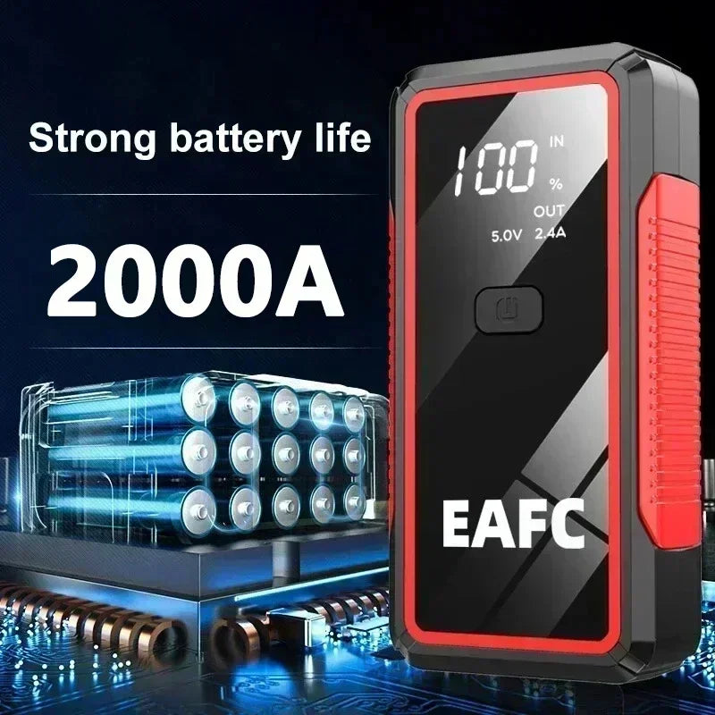 Rozrusznik Samochodowy 2000A/1200A/600A - Powerbank 12V JumpStarter