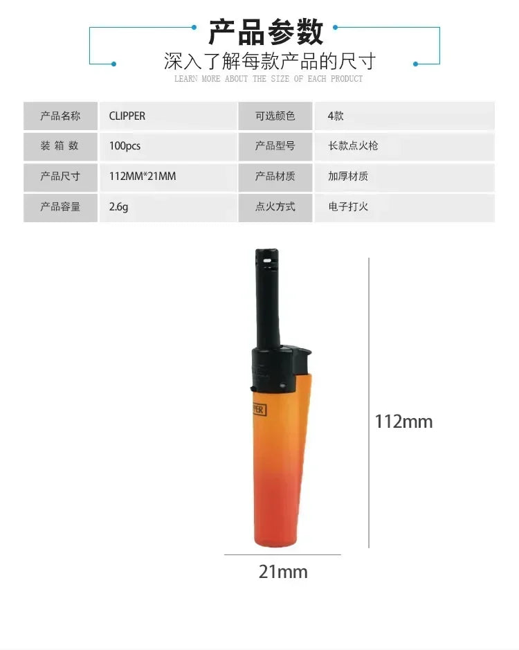 Zapalniczka CLIPPER z Młynkiem - Metalowa Gazowa Wielokrotnego Użytku