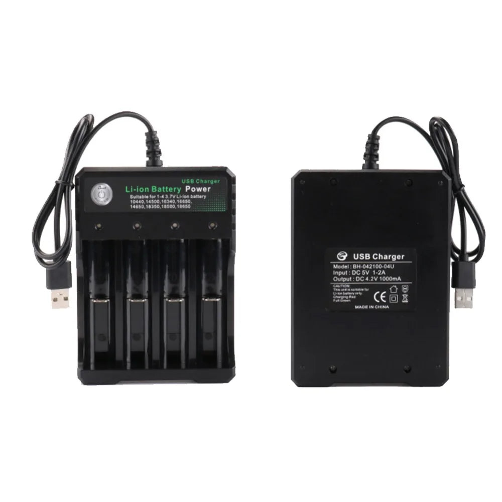 Ładowarka Baterii 18650 Li-ion USB 2/3/4 Sloty - Uniwersalna 3.7V 4.2V