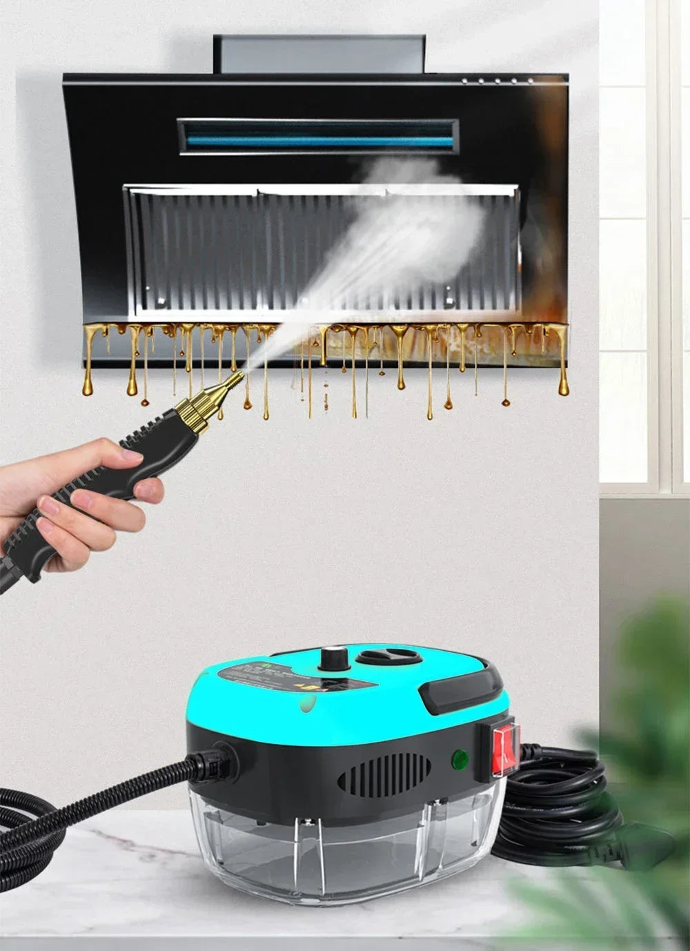 Myjka Parowa Ręczna - Steam Cleaner do Samochodu Domu Klimatyzacji Kuchni Silnika