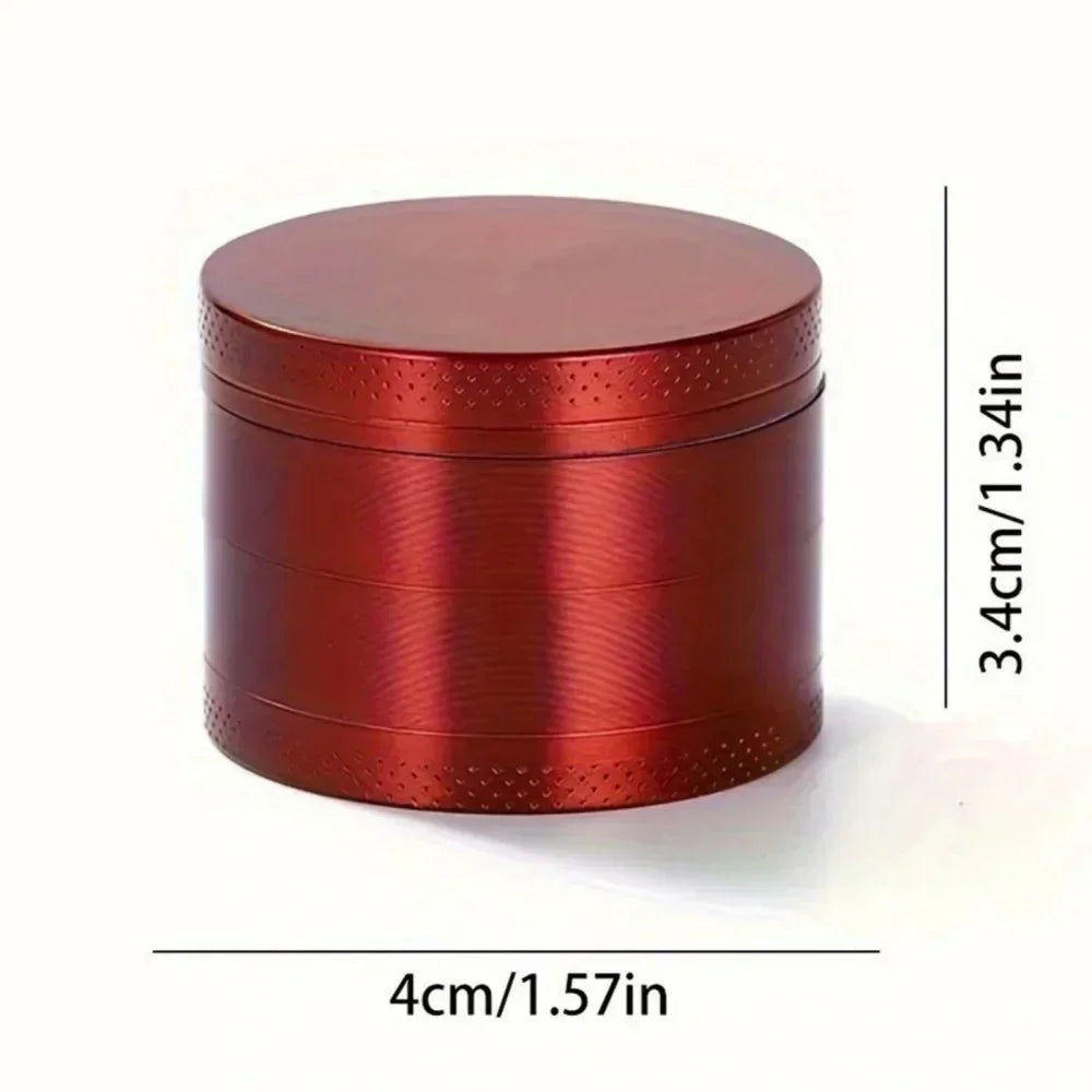 Metalowy Młynek do Ziół i Przypraw 4-Warstwowy - Ręczny Grinder 40/50mm ze Stopu Cynku