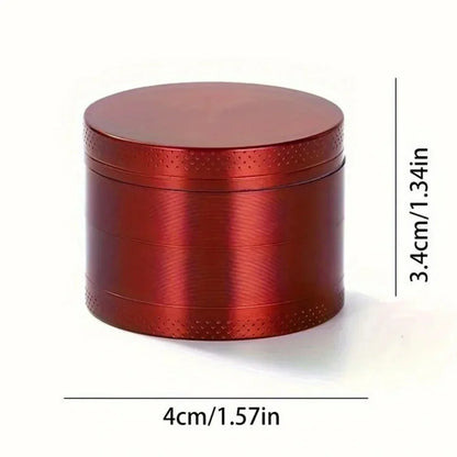 Metalowy Młynek do Ziół i Przypraw 4-Warstwowy - Ręczny Grinder 40/50mm ze Stopu Cynku