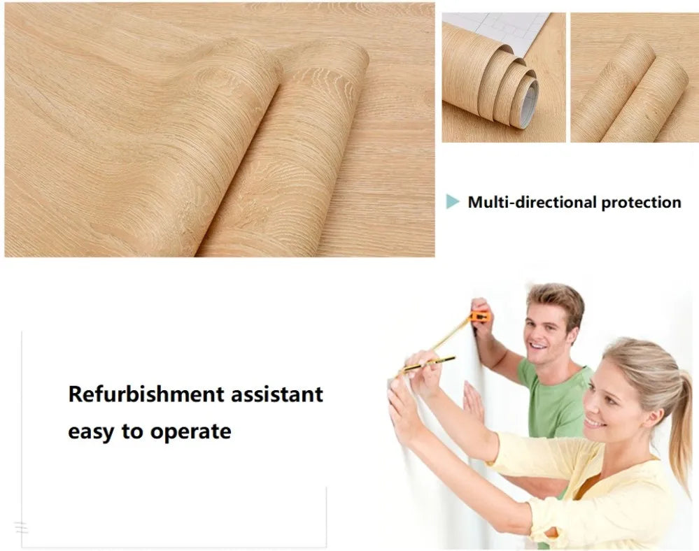 Tapeta Winylowa Samoprzylepna Drewno - Wodoodporna PVC Folia Dekoracyjna Meble