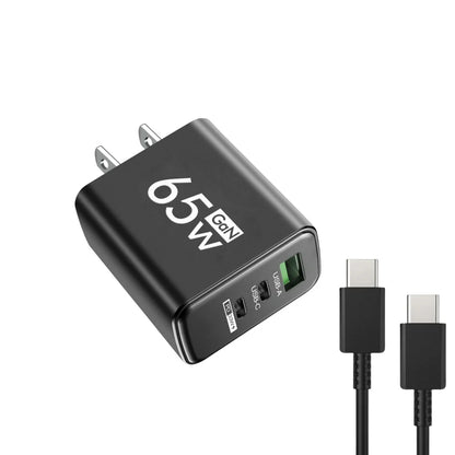 Ładowarka 65W GaN USB Type-C PD QC3.0 - Szybka z Kablem iPhone Samsung Xiaomi