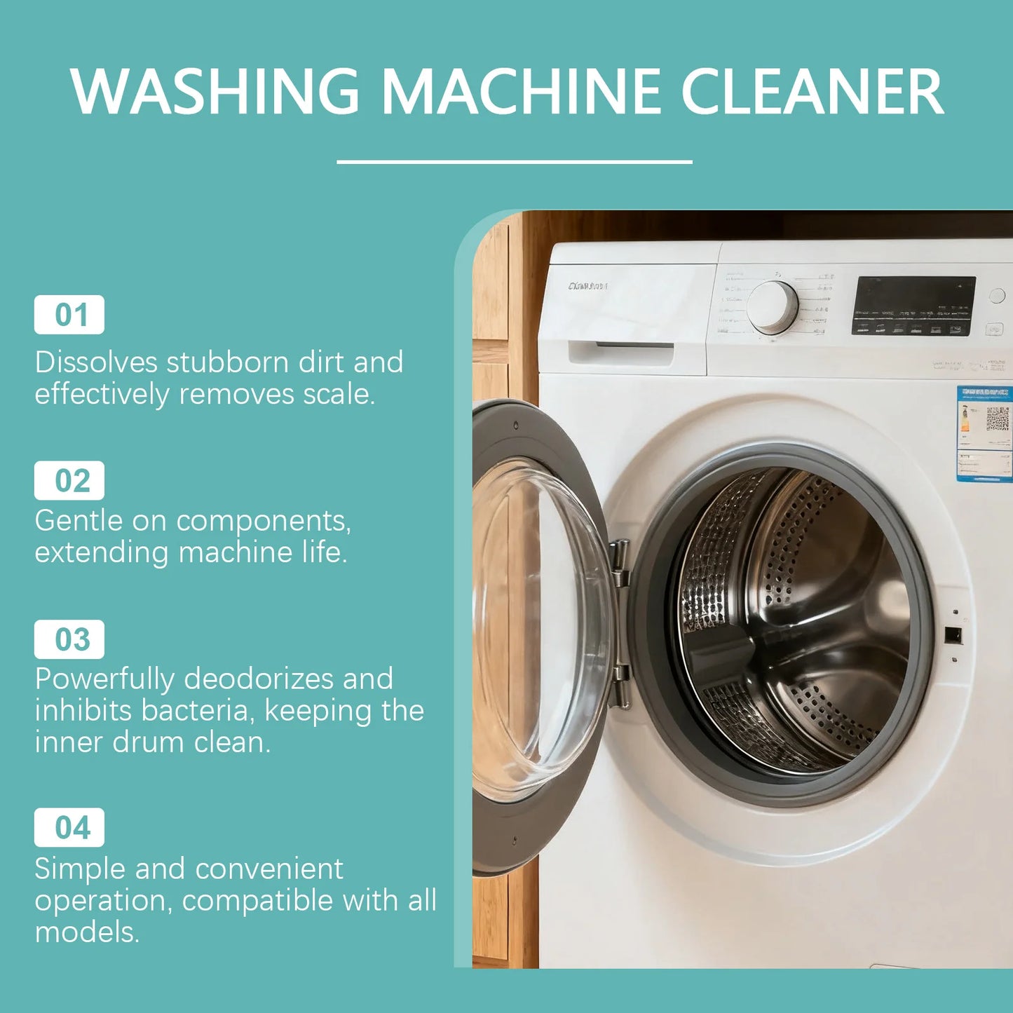 Washing Machine Cleaning Tablet Gentle Stain Limescale Removal Household Front-Load Washing Machine Keep Machine Clean Protected