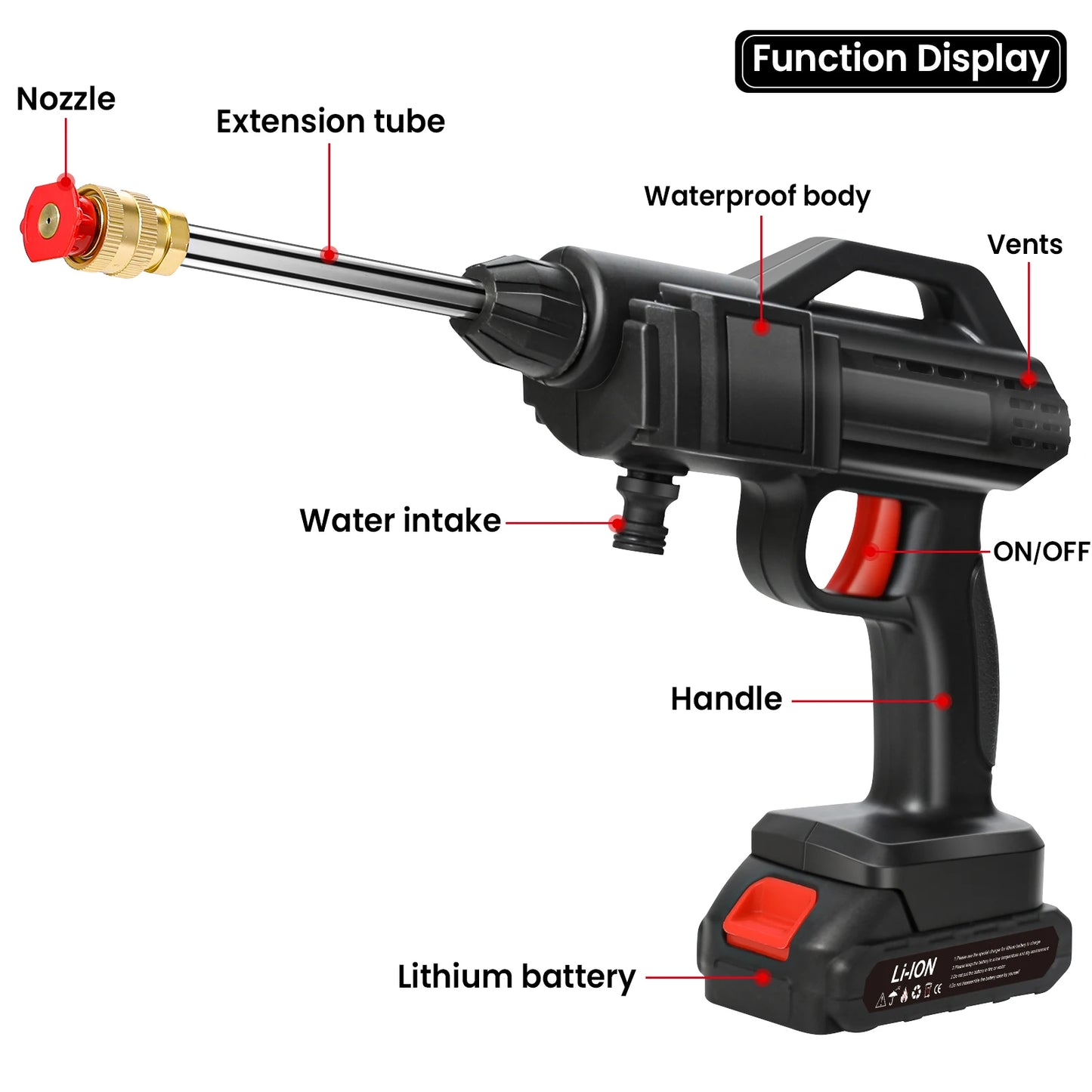 Myjka 50Bar Bezprzewodowa Makita 21V - Cordless High Pressure Cleaner Spray Water Gun Car Wash