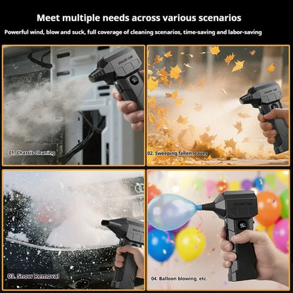 Dmuchawa 990000RPM Turbo - Powerful Air Blower Brushless Motor 198km/h Display Vacuum Kit