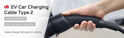 Wallbox Mobilny 11kW/22kW CEE Type 2 - Ładowarka EV 16A/32A 3-Fazy RFID WiFi