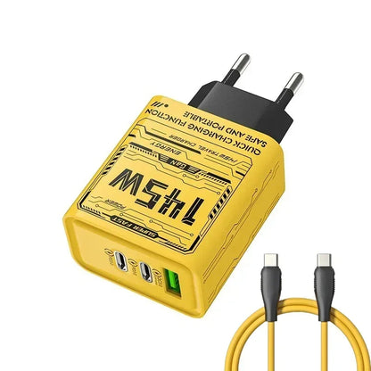 Ładowarka Sieciowa 145W 3 Porty USB-C - Szybkie Ładowanie PD QC3.0