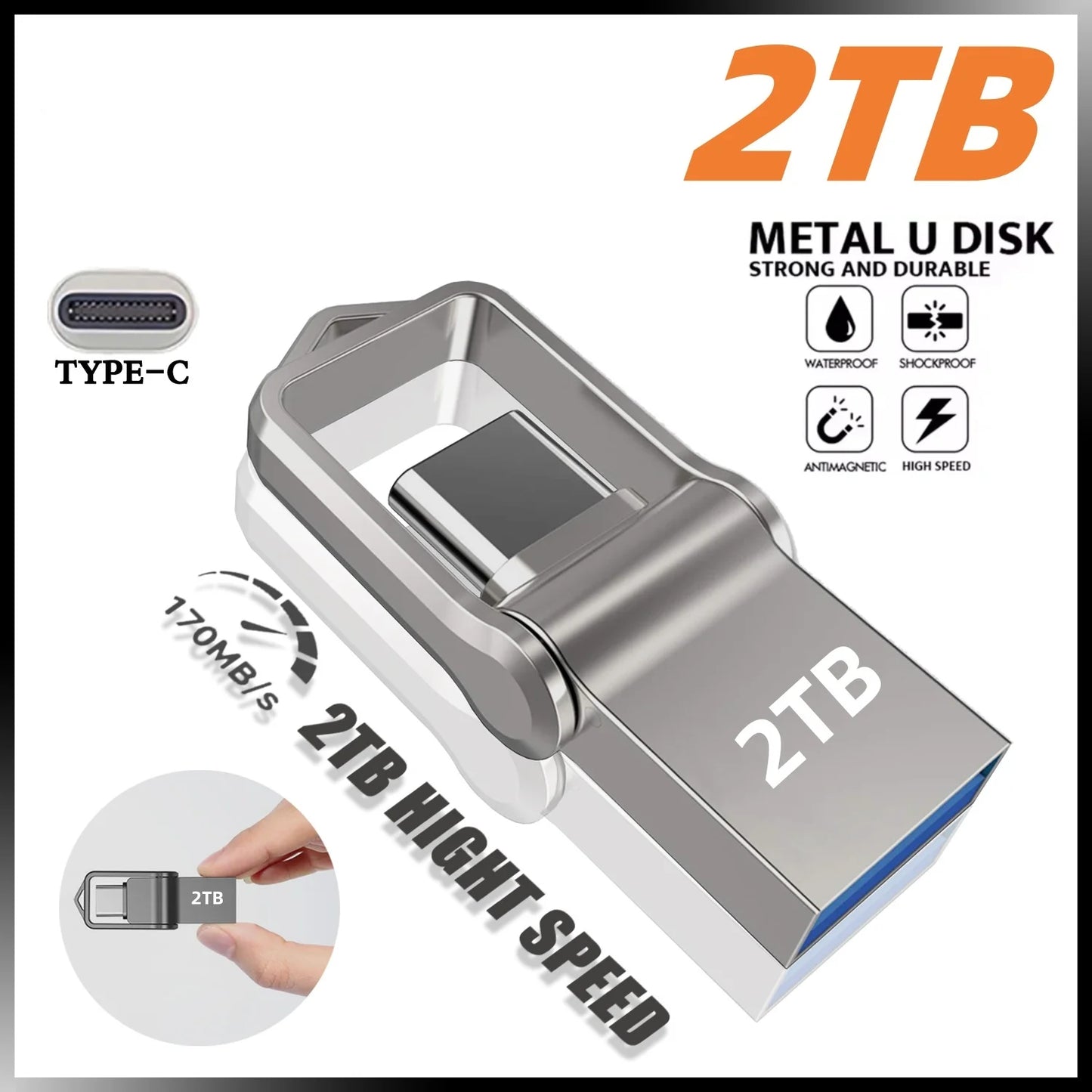 Pendrive USB 3.2 Type-C 128GB-2TB - Szybki Dual Interfejs dla Telefonu i Komputera 2025