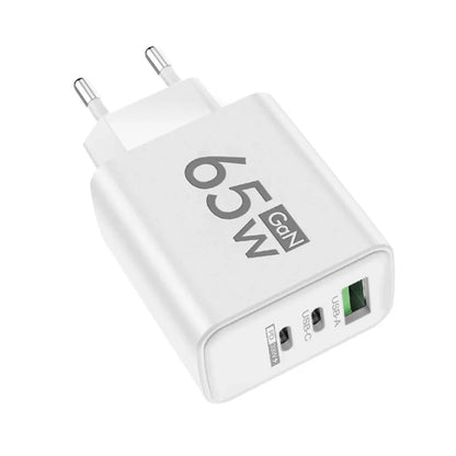 Ładowarka 65W GaN USB Type-C PD QC3.0 - Szybka z Kablem iPhone Samsung Xiaomi