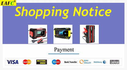 Rozrusznik Samochodowy EAFC 4w1 1200A - Jump Starter + Kompresor 150PSI