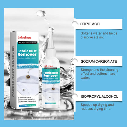 Fabric Rust Remover 100ml - Stain Cleaner for Clothes, Oil, Coffee & Water Stains - Laundry Detergent for Fresh & Old Stains